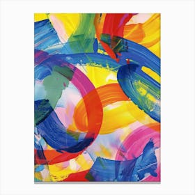 Rainbow Paint Brush Strokes 8 Canvas Print