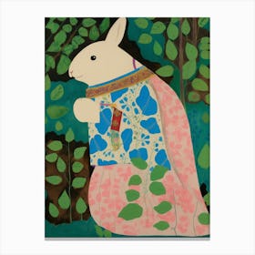 Maximalist Animal Painting Rabbit 2 Canvas Print