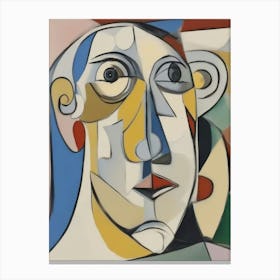 Picasso'S Head Style Abstract Canvas Print