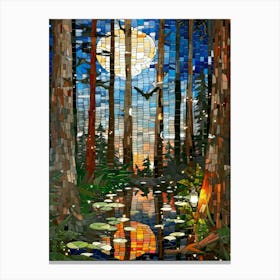 Moonlight In The Woods Canvas Print