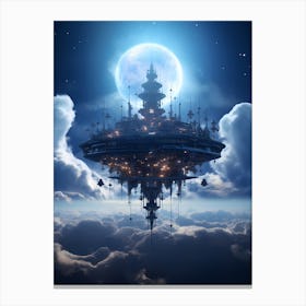 Spaceship In The Sky Canvas Print