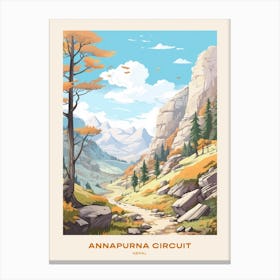 Annapurna Circuit Nepal 2 Hike Poster Canvas Print
