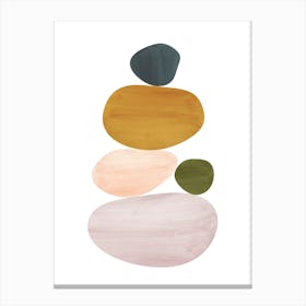 Watercolor balancing stones Canvas Print
