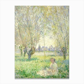 Claude Monet In The Park Canvas Print