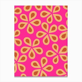 Daisy Florets | 04 - Hot Pink And Orange Canvas Print