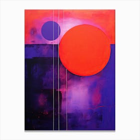 Purple and Red Bauhaus 23 style Canvas Print