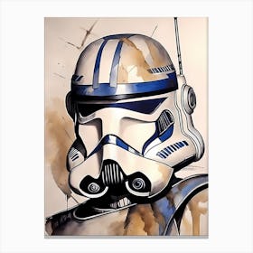 Captain Rex Star Wars Painting (28) Canvas Print