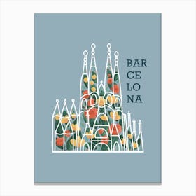Barcelona - Sagrada Familia - Flowers Canvas Print
