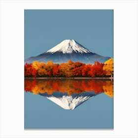 Mt Fuji - Autumn Trees Canvas Print