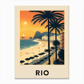 Rio 2 Vintage Travel Poster Canvas Print