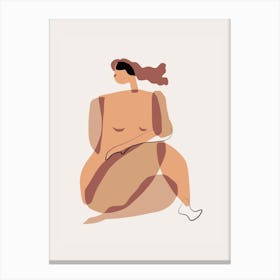Nude In Breeze Canvas Print