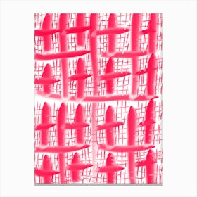 Pink Polka Dots Canvas Print