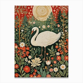 Festive Swan Canvas Print