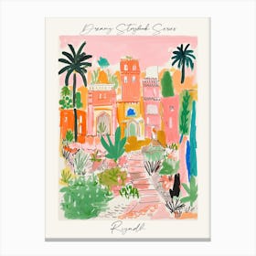 Poster Of Riyadh, Dreamy Storybook Illustration 2 Canvas Print