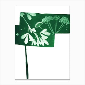 Stripes N Leaves Canvas Print