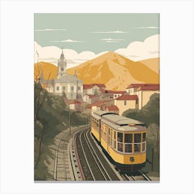 Santiago De Chile Travel Illustration 1 Canvas Print