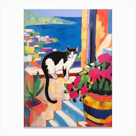 Painting Of A Cat In Antalya Turkey 1 Canvas Print