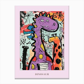 Abstract Dinosaur Graffiti Style Painting 4 Poster Canvas Print