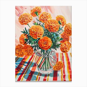 Orange Carnations 2 Canvas Print