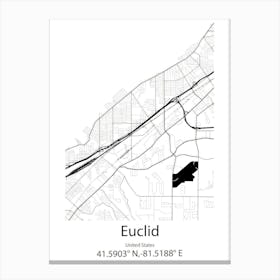 Euclid,United States Minimalist Map Canvas Print