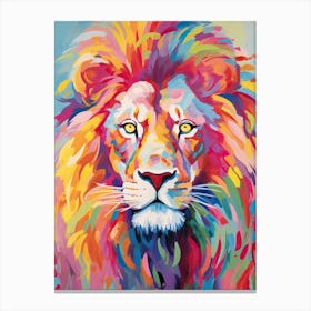 Lion Art Painting Fauvist Style 3 Canvas Print