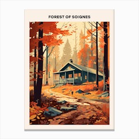 Forest Of Soignes Midcentury Travel Poster Canvas Print