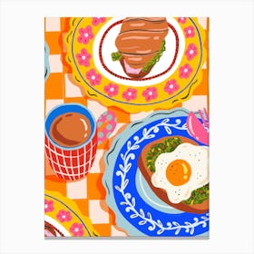 Breakfast In Bed Canvas Print