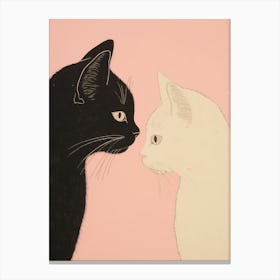 Black And White Cats Canvas Print