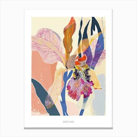 Colourful Flower Illustration Poster Orchid 4 Canvas Print