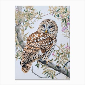 Barred Owl Marker Drawing 3 Canvas Print