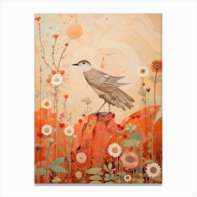 Cuckoo 3 Detailed Bird Painting Canvas Print