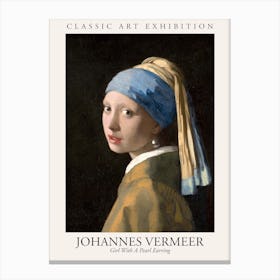 Girl With A Pearl Earring, Johannes Vermeer Poster Canvas Print
