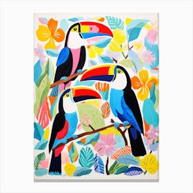 Colourful Bird Painting Toucan 5 Canvas Print