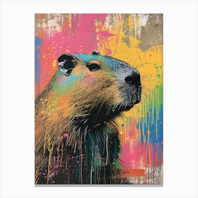 Capybara Street Art Graffiti Canvas Print
