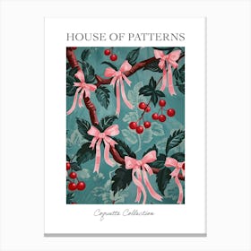 Cherry Pink Coquette 5 Pattern Poster Canvas Print