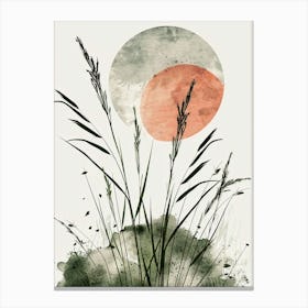 Grass And Sun Canvas Print