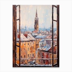 Winter Cityscape Zurich Switzerland 1 Canvas Print