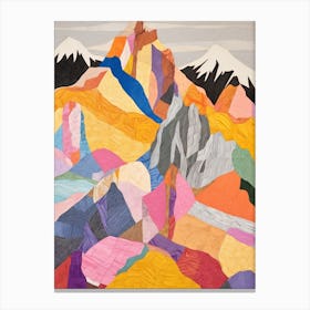 Mount Washington United States 3 Colourful Mountain Illustration Canvas Print