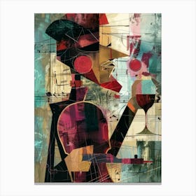 Jazz Musician Style Abstract Canvas Print