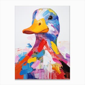 Colourful Bird Painting Duck 1 Canvas Print