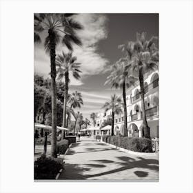 Marbella, Spain, Black And White Analogue Photography 4 Canvas Print