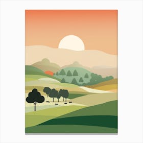 Pastoral Abstract Minimalist 1 Canvas Print