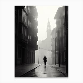 Oviedo, Spain, Black And White Analogue Photography 3 Canvas Print