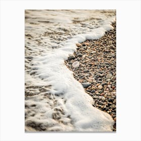 Pebble Beach Waves Canvas Print