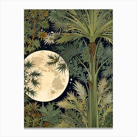 William Morris Moonlight In The Jungle 2 Canvas Print