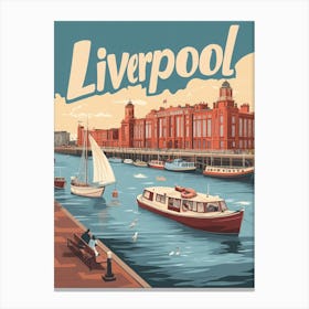 Aihrgdesign A Classic 1960s Travel Poster For Liverpool Canvas Print