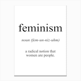 Feminism Meaning Canvas Print