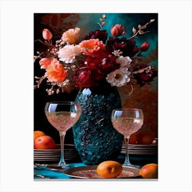 Flowers Centerpiece Canvas Print