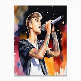 Justin Bieber 9 Canvas Print