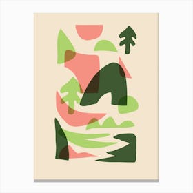 Matisse Forest Abstract Shapes Canvas Print